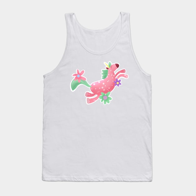 Pink Unicorn Tank Top by LoneJensen